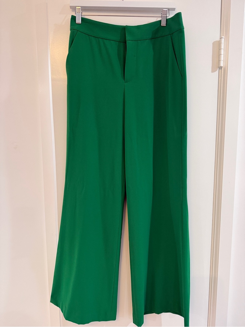 Alice + Olivia Emerald Green Wide-Leg Trousers, NWT 8